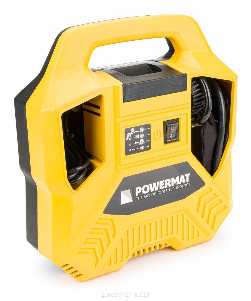 Компресор з низьким рівнем шуму 1100 Вт, 180 л/хв Powermat PM0725 безмасляний двопоршневий