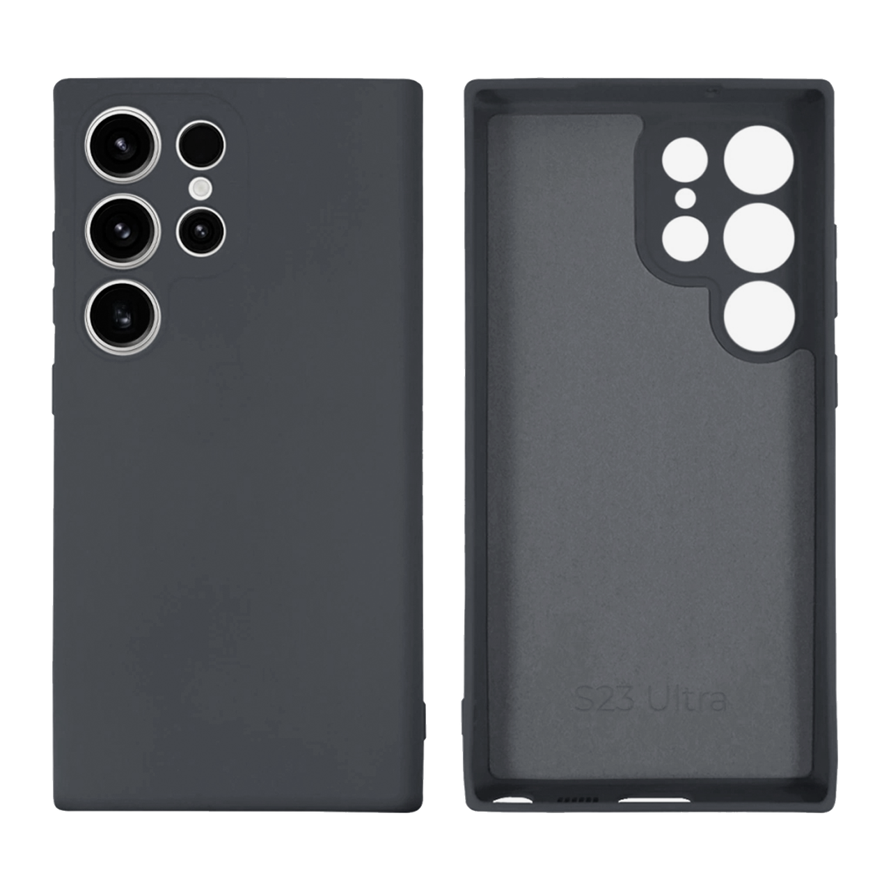 Чохол Silicone case Camera Protective для Samsung S23 Ultra (05) темно-сірий Dark grey