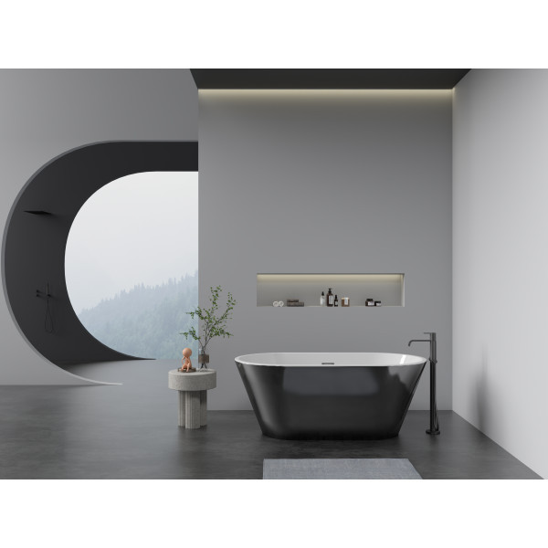 Ванна окремостояча INSANA Filicia Black акрилова 168х80х58