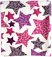 Пелюшка тепла " Фіолетові зірки" фланель (байка) маленька 80*90 см, 1 шт