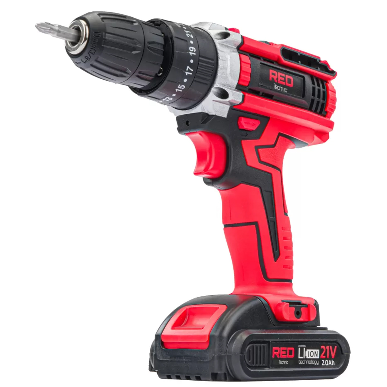 Шуруповерт акумуляторний шурупокрут 20В, 37 Нм, Red Technic RTWA0076 акумуляторний шуруповерт
