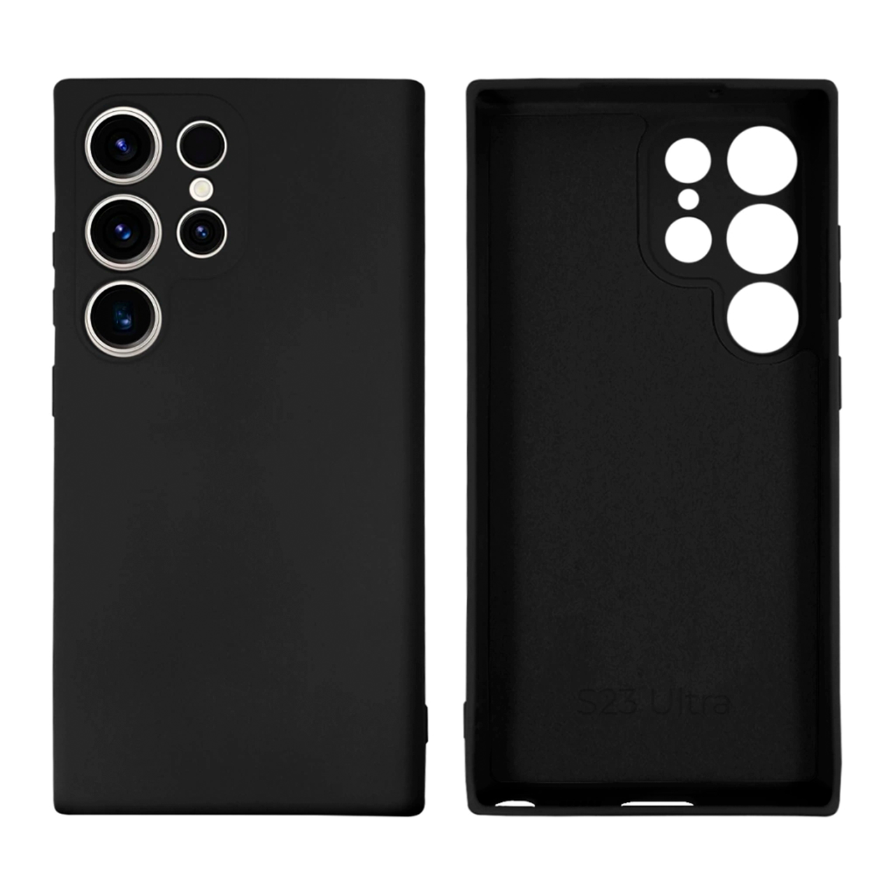 Чохол Silicone case Camera Protective для Samsung S23 Ultra (03) чорний Black