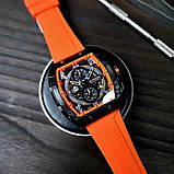 Чоловічий кварцовий годинник з хронографом Curren 8442 Black-Orange, фото 5