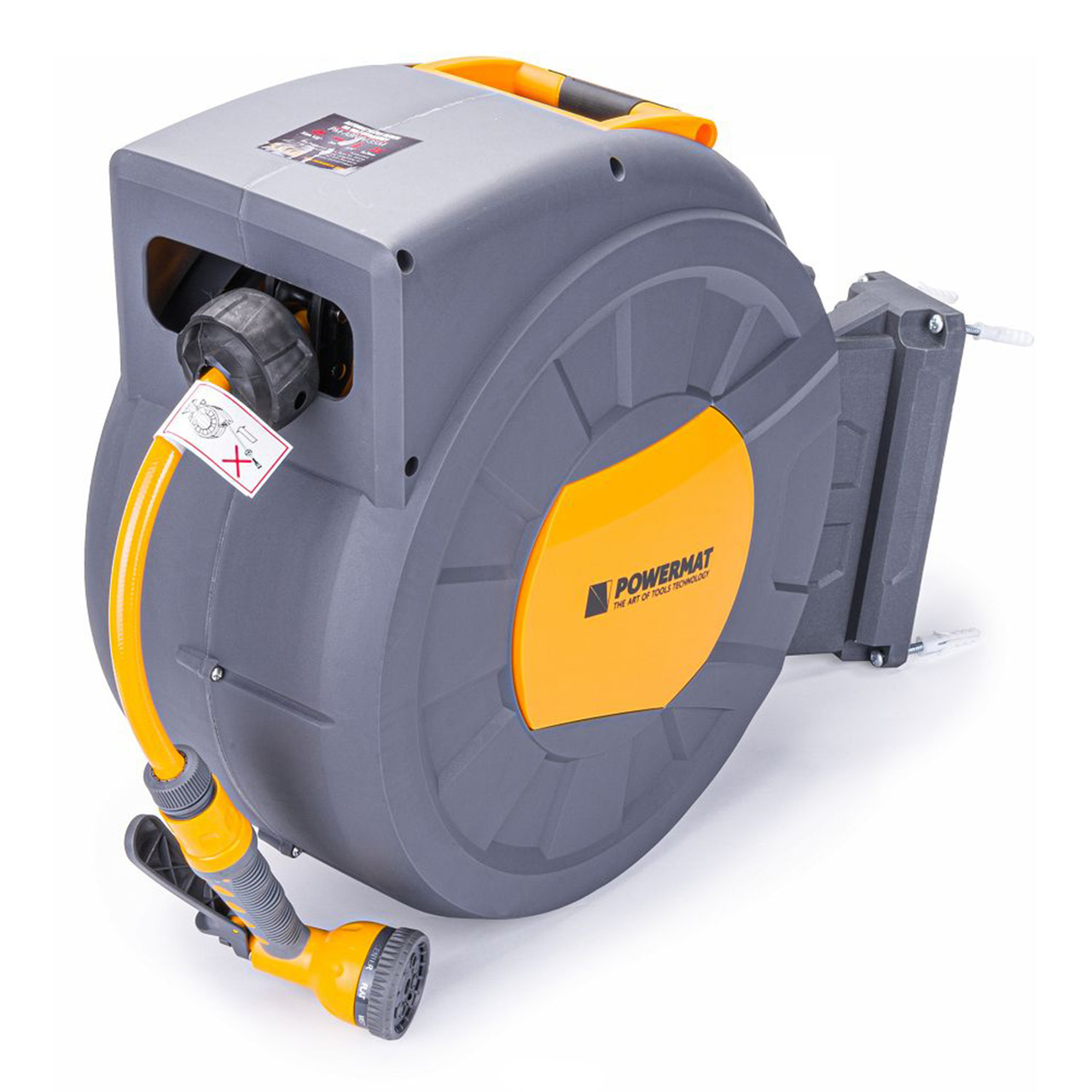 Котушка для шланга з автоматичним намотуванням 35 м Powermat PM1124 котушка зі шлангом