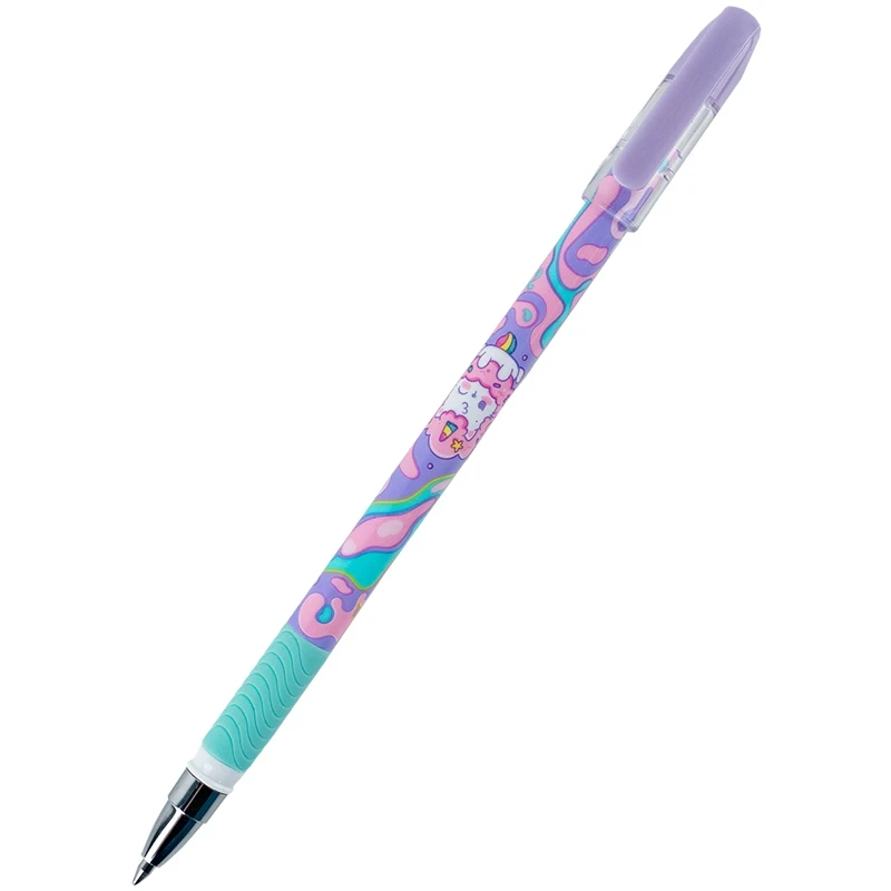 Ручка гелева "пиши-стирай" Kite Rainbow Catcorn K24-068-2, синя