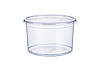 Стакан пластиковий 0,5 л з кришкою преміум прозорий, для продуктів та кисломолочних продуктів, шт
