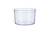 Стакан пластиковий 0,5 л з кришкою преміум прозорий, для продуктів та кисломолочних продуктів, шт - 4