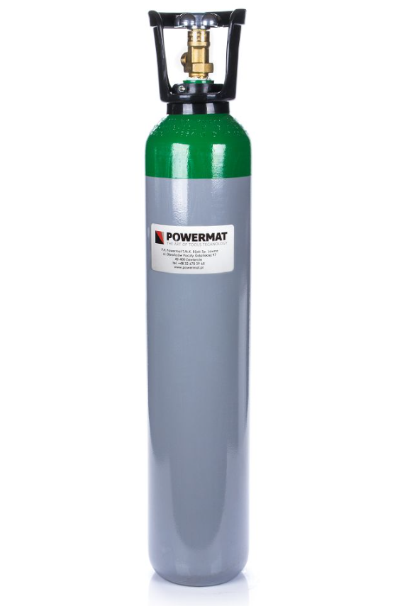 Газовий балон аргон 8 л POWERMAT PM0409 al