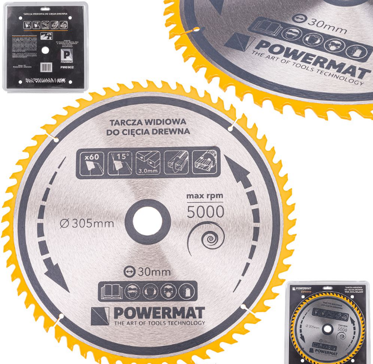 Пиляльне полотно Widia по дереву 305x30 60z Powermat PM0902 al