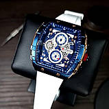 Чоловічий кварцовий годинник з хронографом Curren 8442 Blue-Gold-White, фото 5