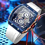 Чоловічий кварцовий годинник з хронографом Curren 8442 Blue-Gold-White, фото 4