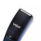 Бездротова машинка для стрижки волосся VGR V052 з регульованою насадкою акумуляторний портативний триммер, фото 5
