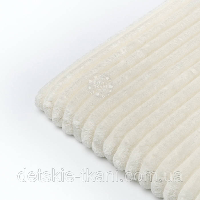 Брак! Клаптик плюшу Stripes кольору слонової кістки, розмір 70*160 см (забруднення)
