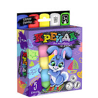 Крейда DankoToys для малювання на асфальті велика 5 штук MEL-01-03U