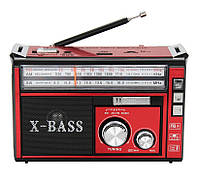 Радіоприймач GOLON RX-381 FM всехвильове переносне радіо робота від мережі акумулятора батарей Червоний