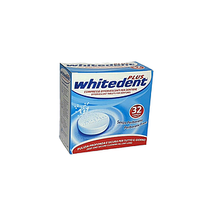 Таблетки для очищення зубних протезів ORAL-FACE Whitedent Plus 32 шт, фото 1