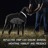 FUAMEY Тепла зимова куртка для собак із вбудованою шлейкою XXL, водонепроникний вітрозахисний світловідбиваючий флісовий жилет, фото 6