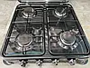 Побутова газова плита на 4 конфорки з кришкою Rainberg RB-2227 Чорний, настільна плита для газу, фото 8