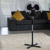 Вентилятор підлоговий Klausberg Чорний Підлоговий вентилятор Домашній вентилятор Звичайний вентилятор, фото 3