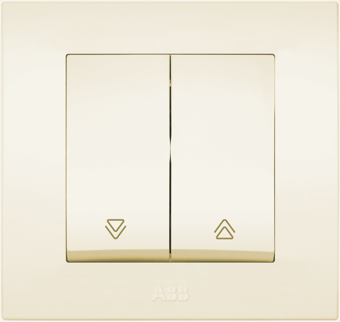 Вимикач 2 кл жалюзі бежевий Cosmo ABB