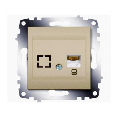 Розетка комп'ютерна cat.6 шампань Cosmo ABB