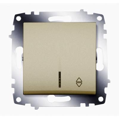 Вимикач 1-кл прохідний із підсвіткою LED (з двох місць) титан Cosmo ABB