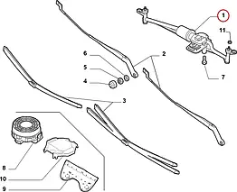 Механізм склоочисника (трапеція) Fiat Ducato, Peugeot Boxer, Citroen Jumper 4 (2014-...), 1363338080