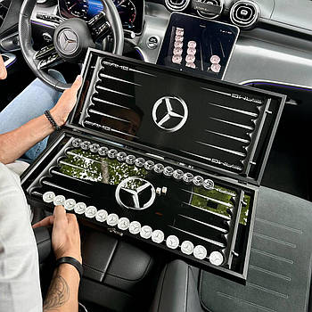 Нарди зі скла MERCEDES-BENZ 61×27×5см подарунокві