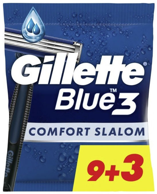 Бритва для гоління Gillette Blue 3 Comfort Slalom одноразова 12 шт, фото 1
