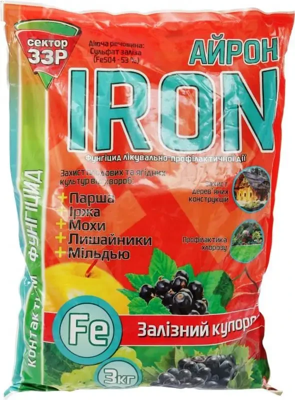 Залізний купорос Iron (Айрон) 3 кг для обробки кущів і дерев