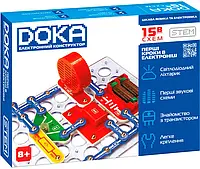 Конструктор электронный DOKA Первые шаги в электронике (Набор В, 15 схем) (D70710)