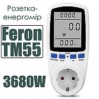 Розетка-енергомір Feron TM55 3680W