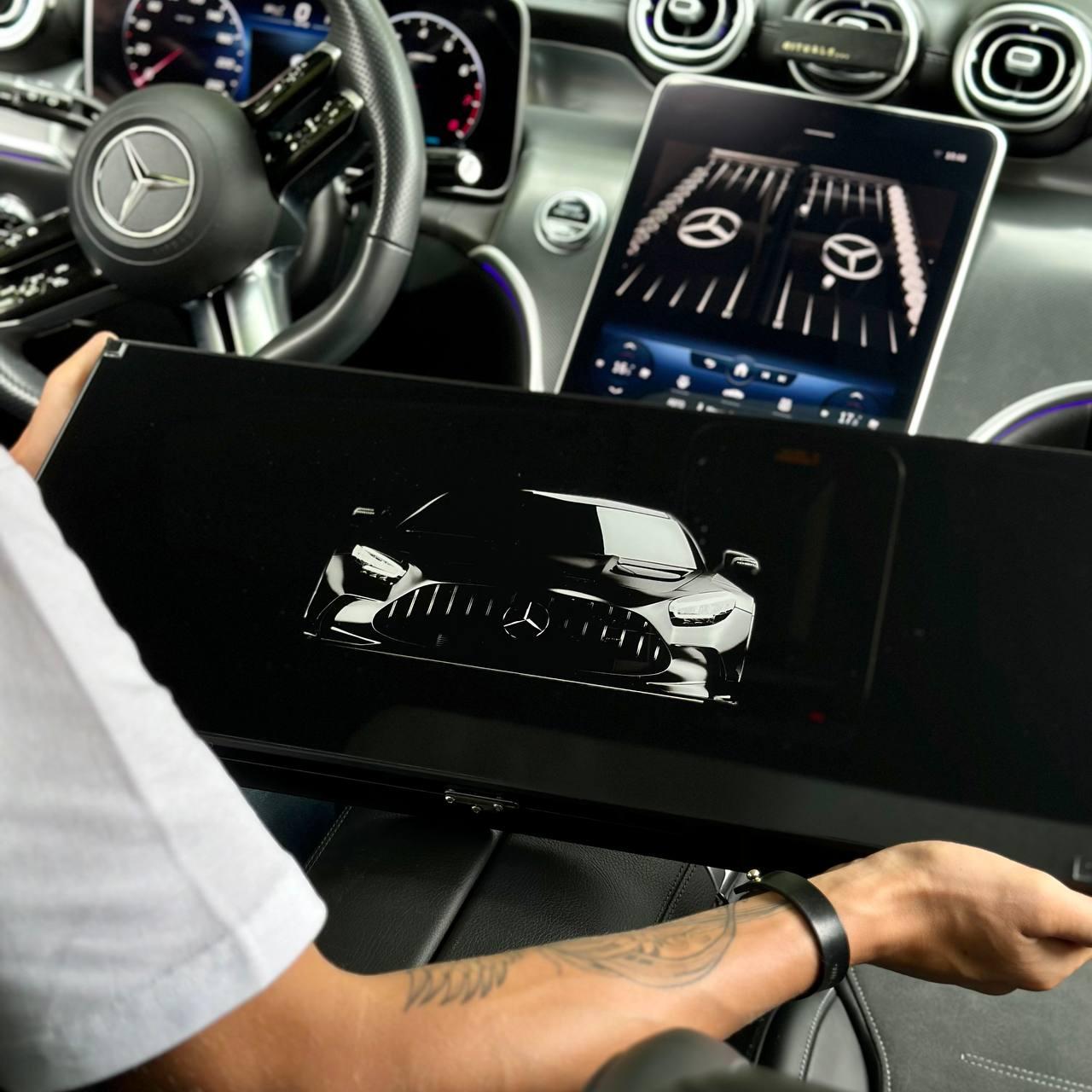 Нарди зі скла MERCEDES-BENZ 61×27×5см, фото 1