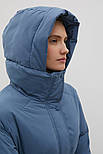 Подовжена зимова куртка з поясом Finn Flare FAC13001-105 Down fill синя M, фото 7