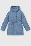 Подовжена зимова куртка з поясом Finn Flare FAC13001-105 Down fill синя M, фото 9