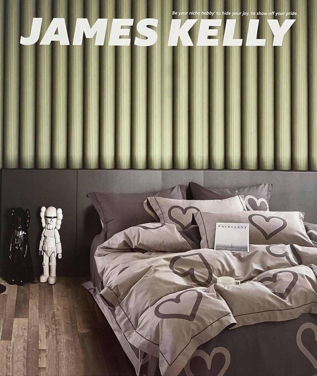 Комплект постільної білизни 200*230 кавовий JAMES KELLY 23426