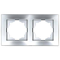 Рамка 2 постова алюміній Vega EL-BI