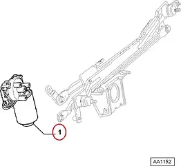 Моторчик склоочисника Fiat Ducato 250, Peugeot Boxer 3, Citroen Jumper 3 (2006-2014), 77364080, 6405ER