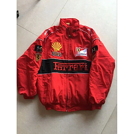 Бомбер оверсайз Y2K Ferrari червоний з чорним