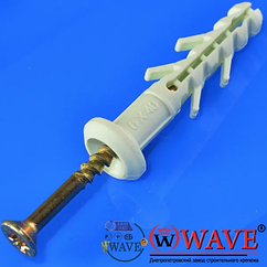 Дюбель 6х40 із шурупом "грибок" 100шт/уп