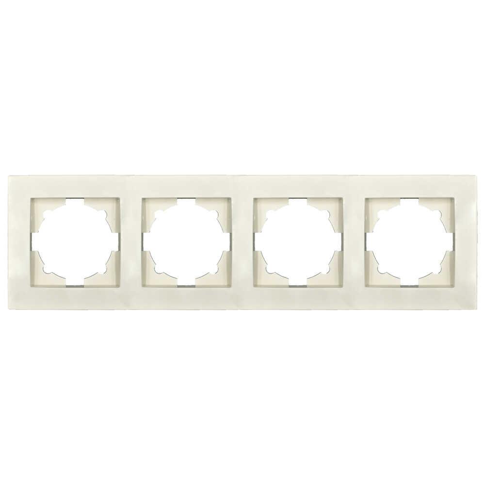 Рамка 4 постова бежева Vega EL-BI