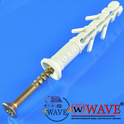 Дюбель 6х40 із шурупом "потай" 100шт/уп