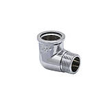 Кут 1/2" НВ півдюйма 90 градусів зовнішня внутрішня Хромований латунний (Чехія), фото 2