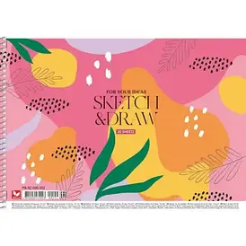 Альбом для малювання "Школярик" А4/20арк./PB-SC-020-552/ спіраль, 120г/м2, ВД-лак