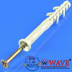 Дюбель 6х60 із шурупом "потай" 100шт/уп