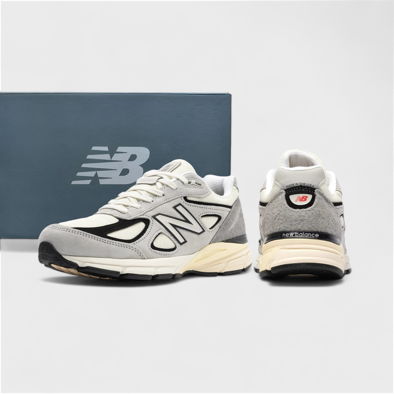 Кросівки чоловічі cірі New Balance 990v4 Made in USA Grey White (16662)