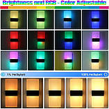 VOMI RGB світлодіодний настінний світильник на батарейках зі зміною кольору, настінний світильник на батарейках без підключення, фото 3