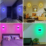 VOMI RGB світлодіодний настінний світильник на батарейках зі зміною кольору, настінний світильник на батарейках без підключення, фото 7