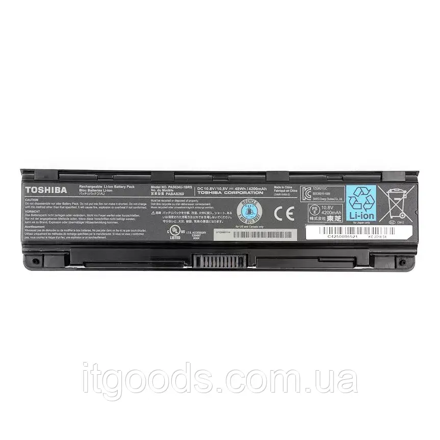 Оригінальна батарея Toshiba PA5024U для Satellite C800 C850 C870 L800 L830 L840 L850 L870 PA5025U PABAS260