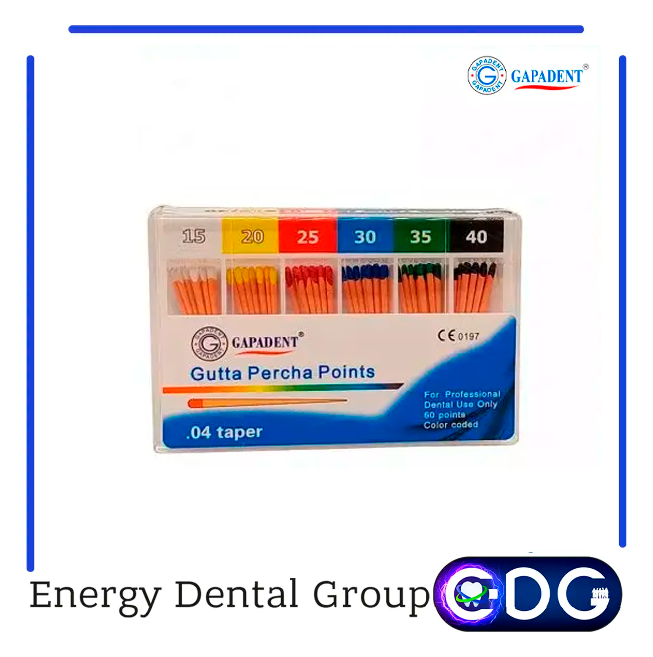 Штифты гуттаперчевые конусные Gapadent 60 шт кон. 04 - фото 1 - id-p2290764741